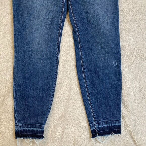 Spanx Women's Jeans Large Distressed Denim Skinny With Frayed Hem - Picture 12 of 16